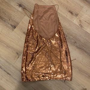 Sequin gold dress, perfect for a formal or event